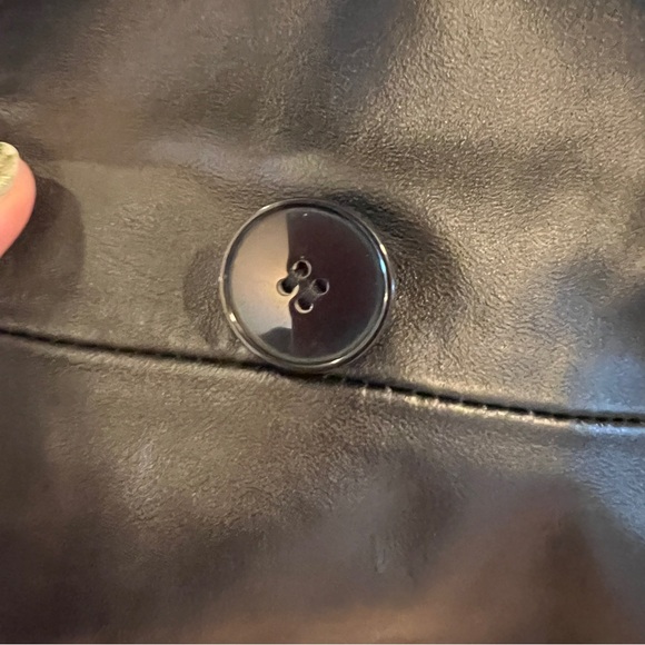 ASOS Design NWT Geuine Black Leather Trench Jacket - Picture 10 of 15